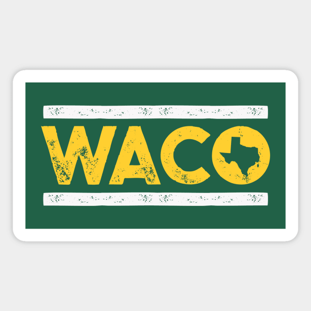 Retro Waco, Texas // Vintage Waco TX Hometown Texas Pride Magnet by SLAG_Creative